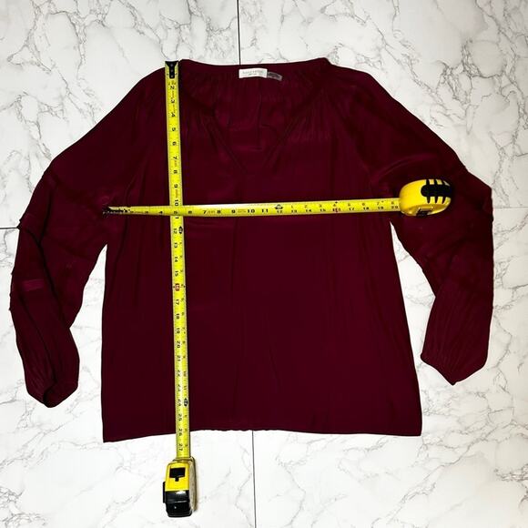 #T149 Ramy Brook Sheer Detail Puff Sleeve Top SZ M $345 - Picture 11 of 11